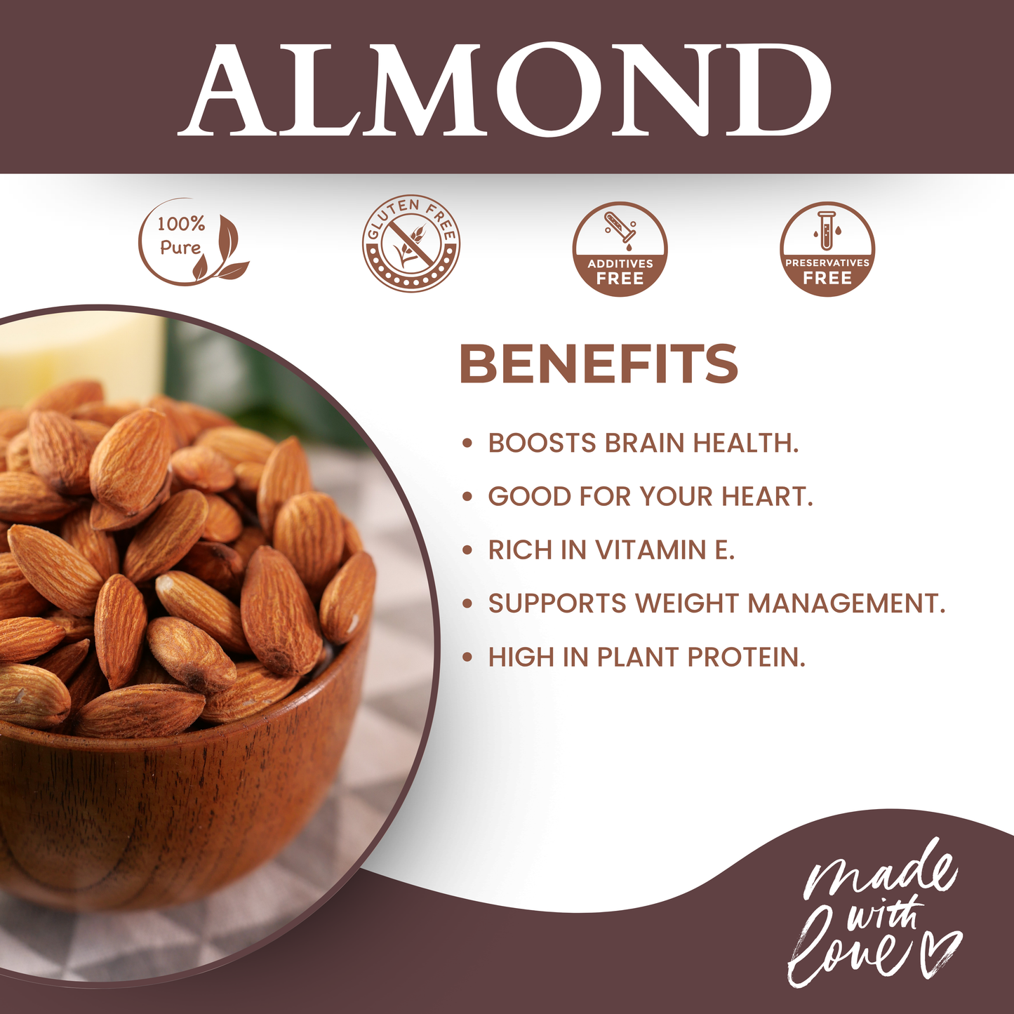 Almond (250g)+ Almond (250g)