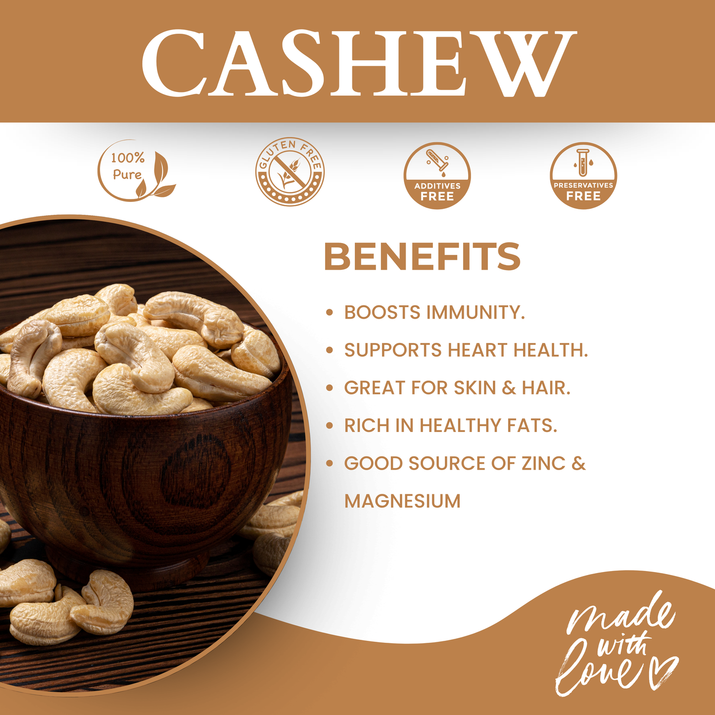 Cashew (250g)+ Cashew (250g)