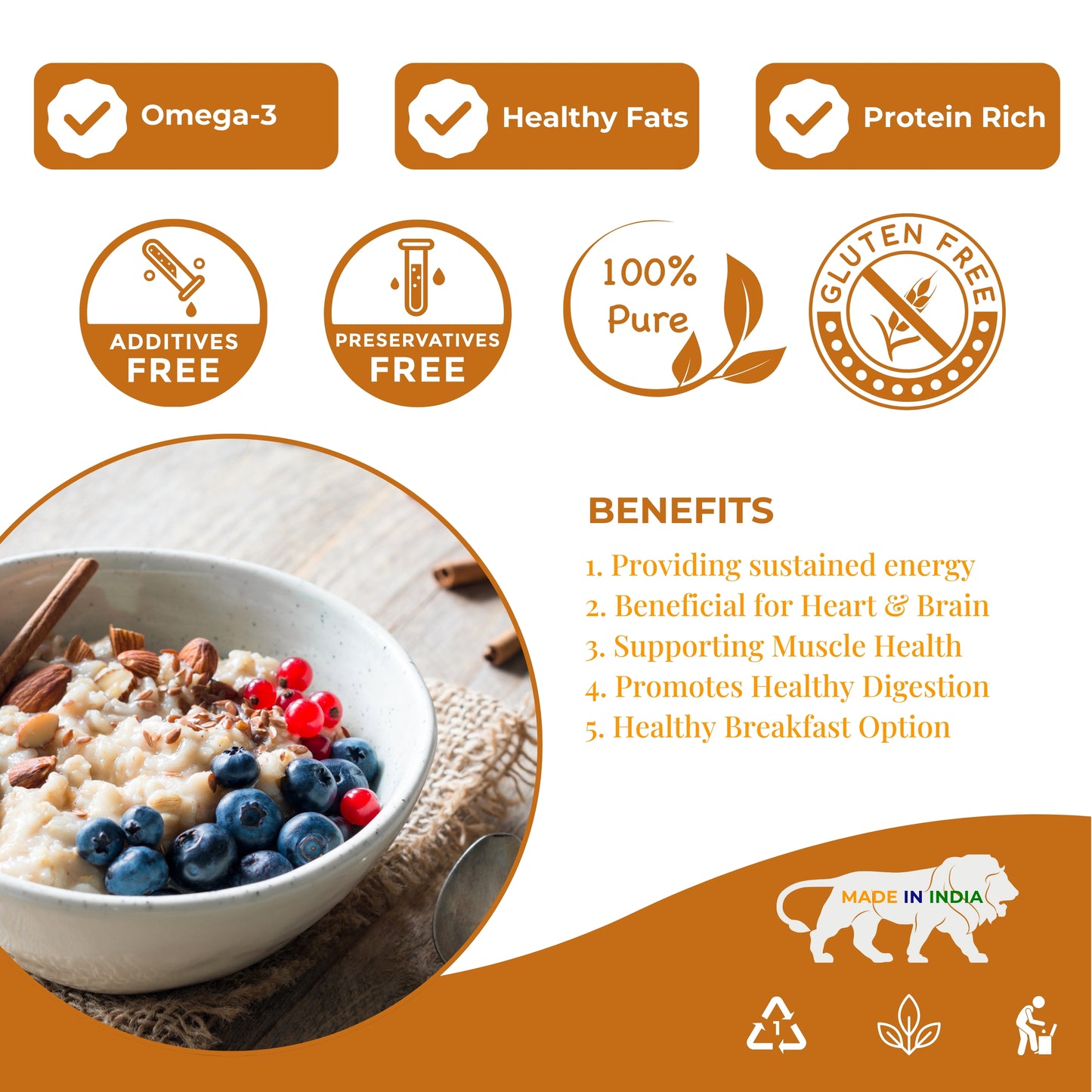 Oatmeal With Seeds & Berries - 600g