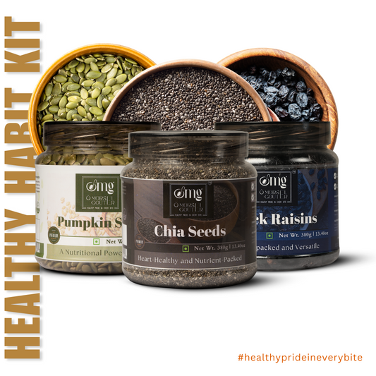 Pumpkin Seeds (380g)+Black Raisins (380g)+Chia Seeds(380g)