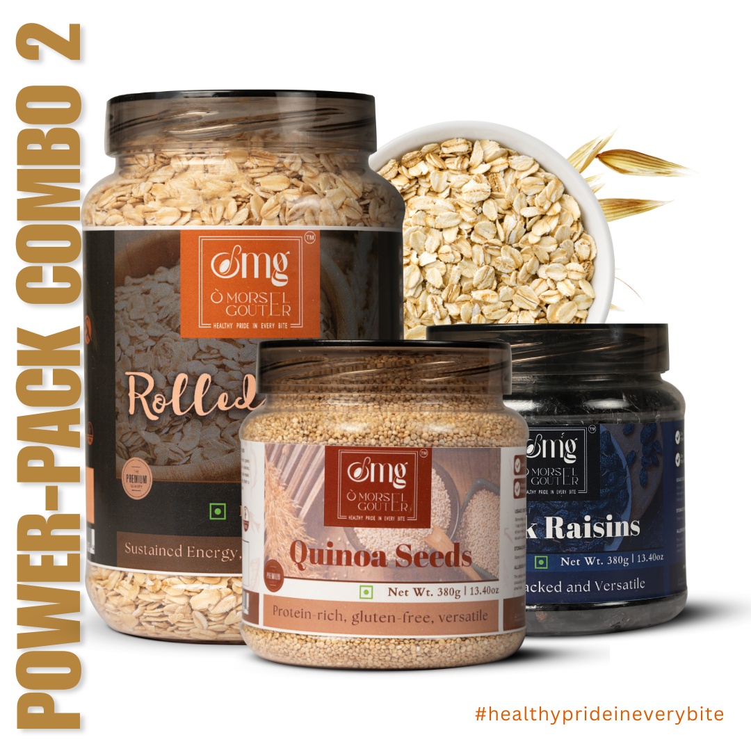 Rolled oats (600g)+ Black Raisins (380g)+ Quinoa (380g)