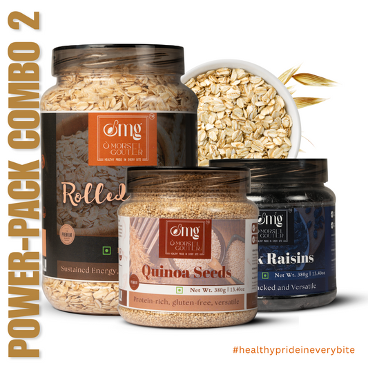 Rolled oats (600g)+ Black Raisins (380g)+ Quinoa (380g)