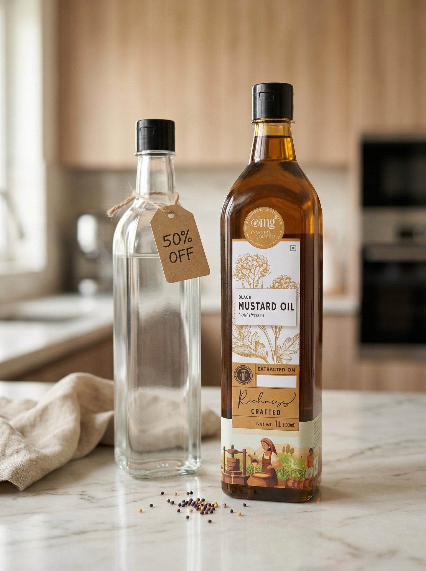 Cold-Pressed Mustard Oil - 1Ltr