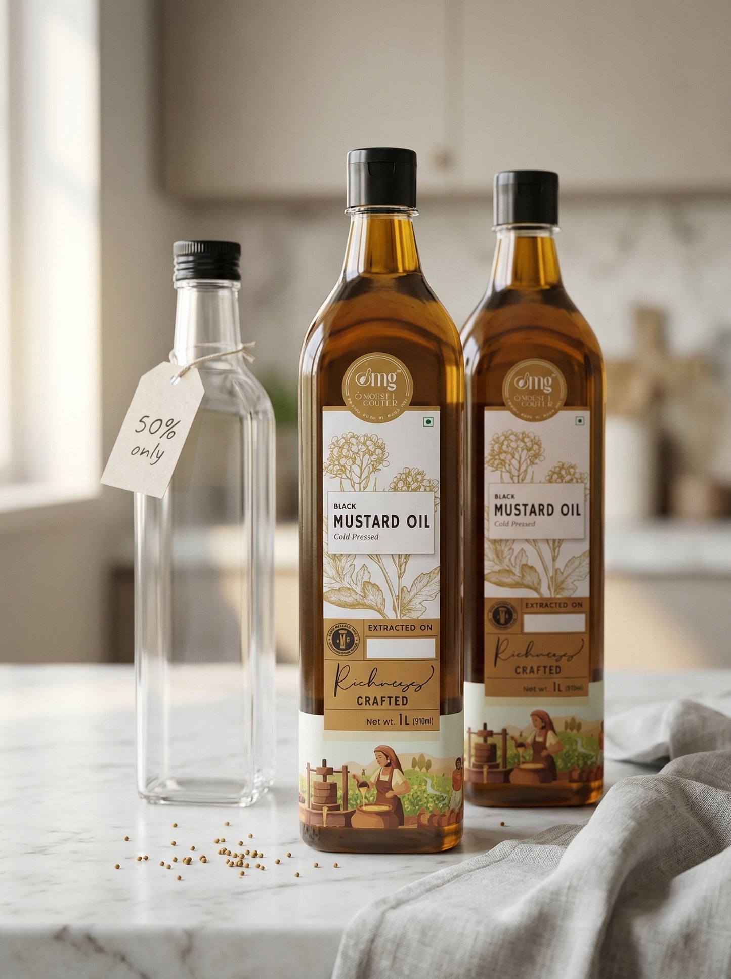 Cold-Pressed Mustard Oil - 1Ltr