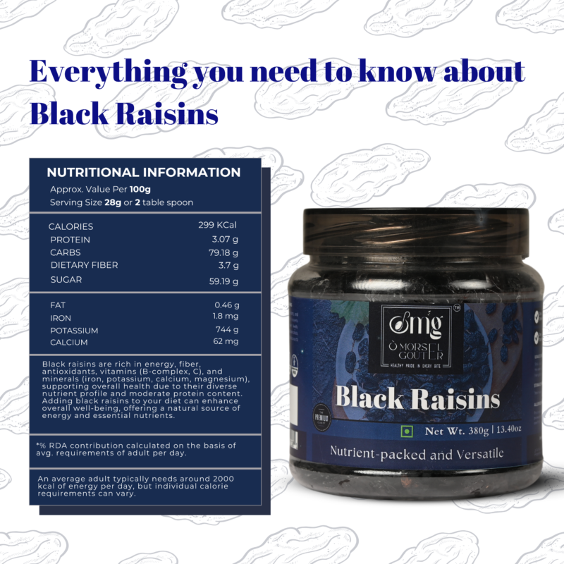 Black Raisins-380gm - Image 2